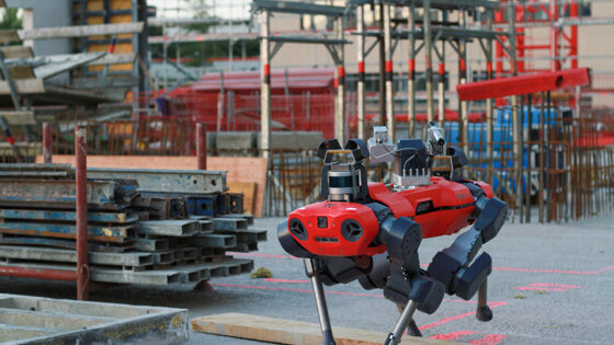 ANYmal C legged robot autonomously inspecting construction sites