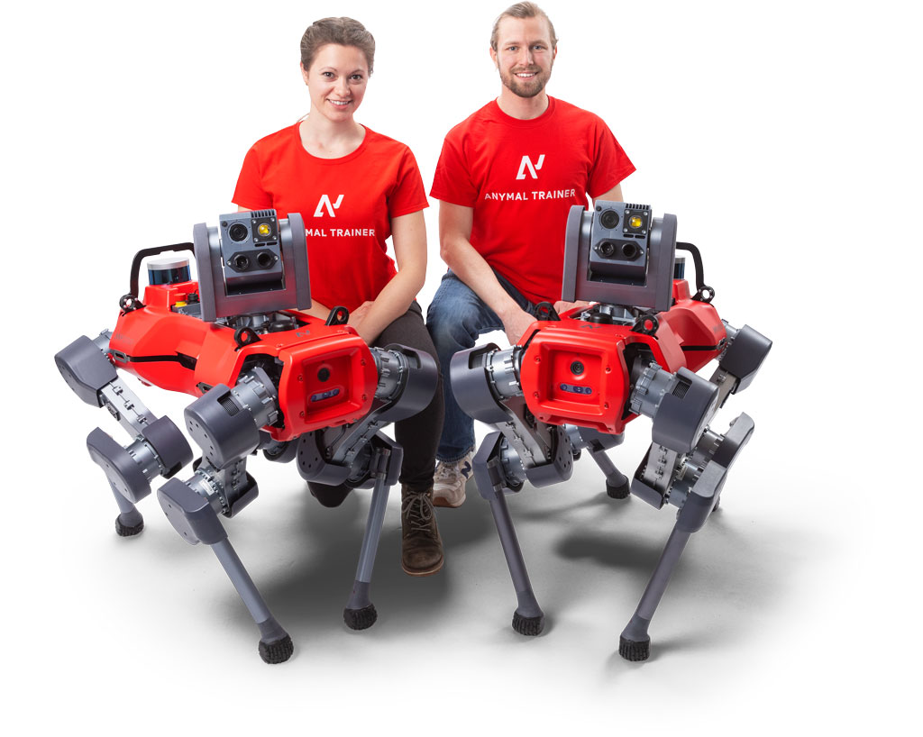 ANYmal legged robot support team