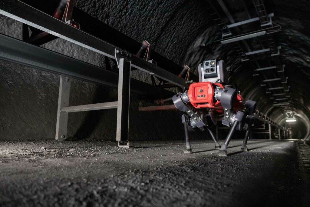 ANYmal performs automated intelligent inspection tasks in complex industrial environments as mining