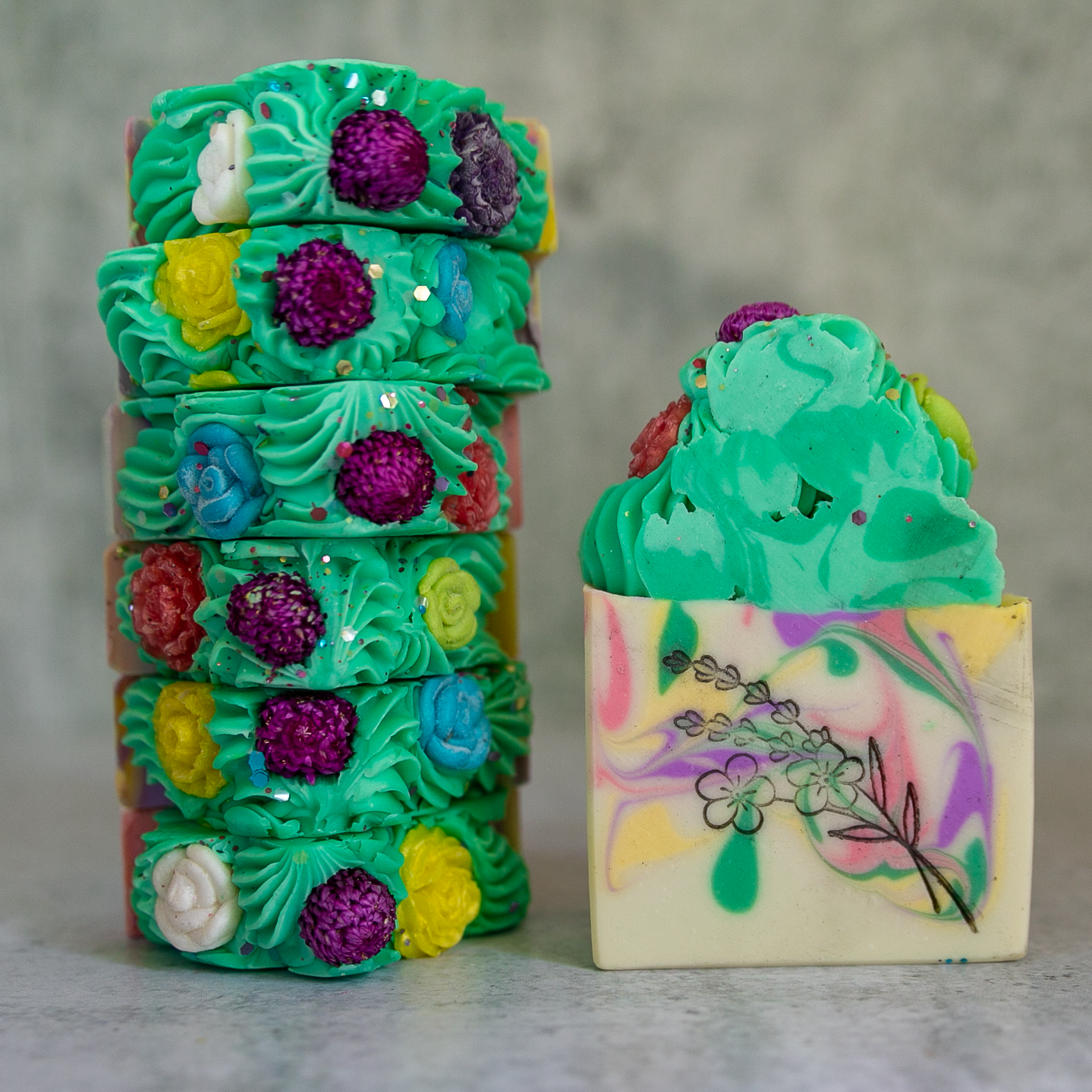 Flora and Fauna Frosted Soap