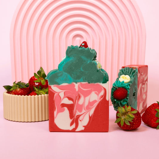 Strawberry Patch Frosted Soap